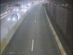 Caméra trafic Belgique - R20 (Petite ceinture de Bruxelles), tunnel Leopold II, direction Bruxelles-midi